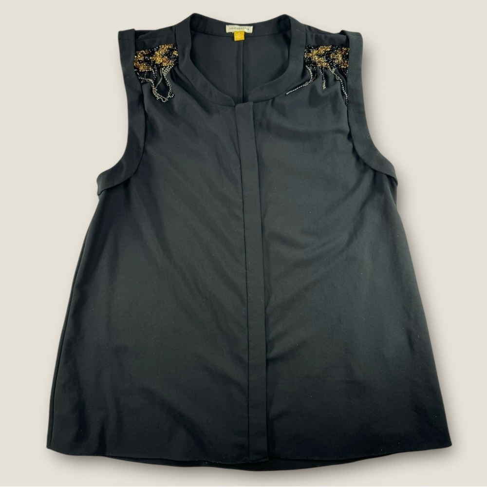 Leifsdottir Black Top with Gold‎ Accents